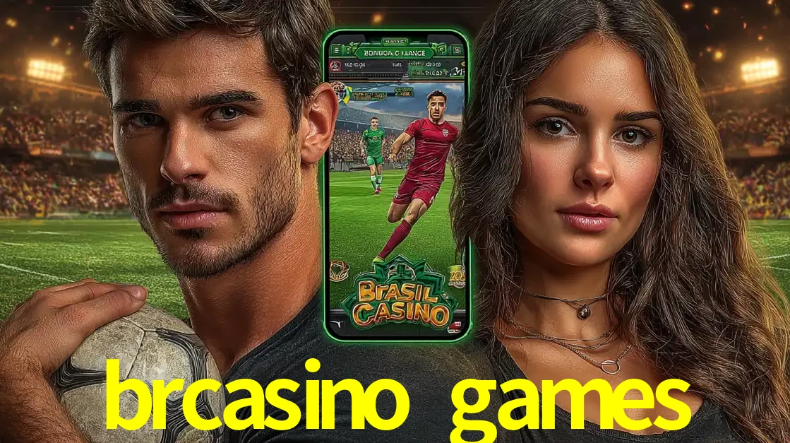 Homem segurando uma bola de futebol e uma mulher ao lado de um smartphone exibindo o jogo de apostas esportivas da brcasino games. Faça seu palpite no cassino online.